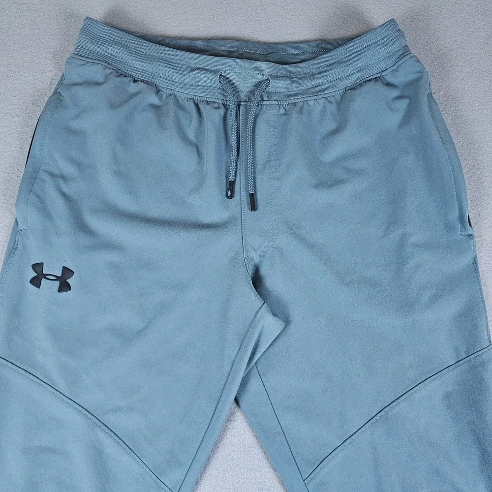 Under Armour Sportstyle Elite Jogger Pants Mens Large Blue Fitted Zip Pockets